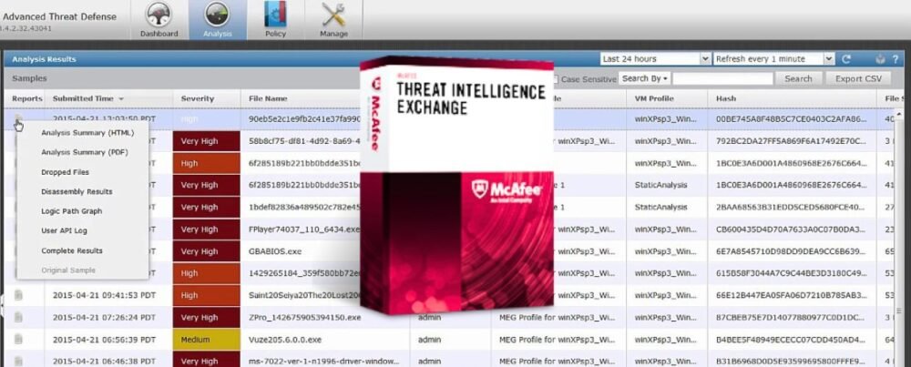 McAfee Threat Intelligence Exchange