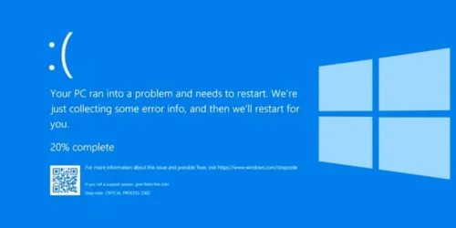 Blue Screen of Death in Windows