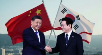Lee Jae Myung and Xi Jinping.