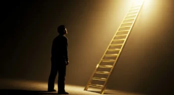 person standing in shadow