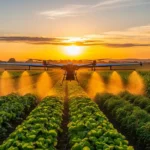 spraying organic crops