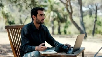 man near nature