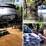 Tesla stranded at Old Bynoe Road