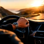 person driving a car
