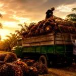 Palm fruit harvest