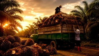 Palm fruit harvest