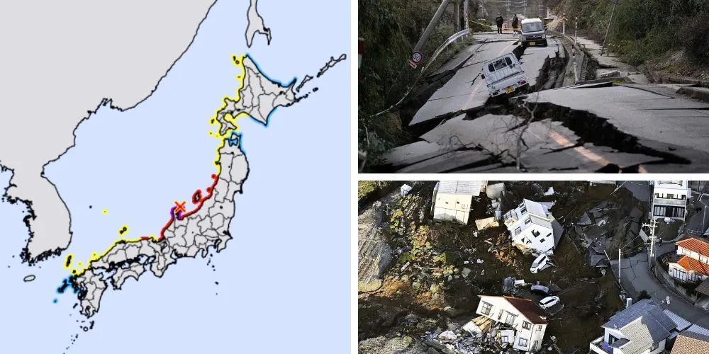 Seismic Unrest Strikes West Coast of Japan, Devastating Earthquakes and Ongoing Aftershocks
