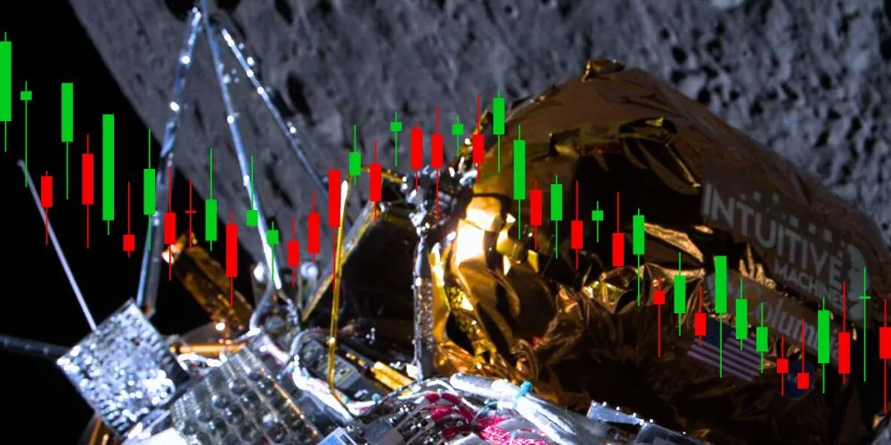 Intuitive Machines' Stock Plummets as Lunar Lander Tips Over on Moon's Surface