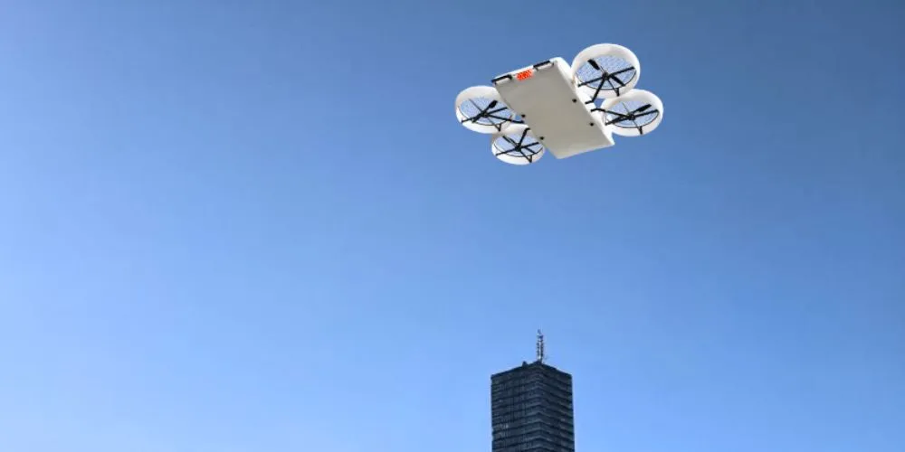 Hansadrone Unveils Window-to-Window Delivery Prototype Drone at Autonomy Trade Show