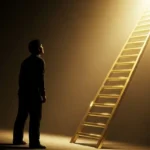 person standing in shadow