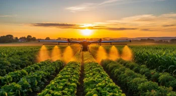 spraying organic crops