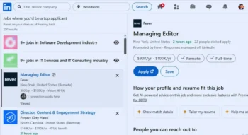 Job Hunt view on LinkedIn