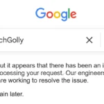Google Search Server Outage